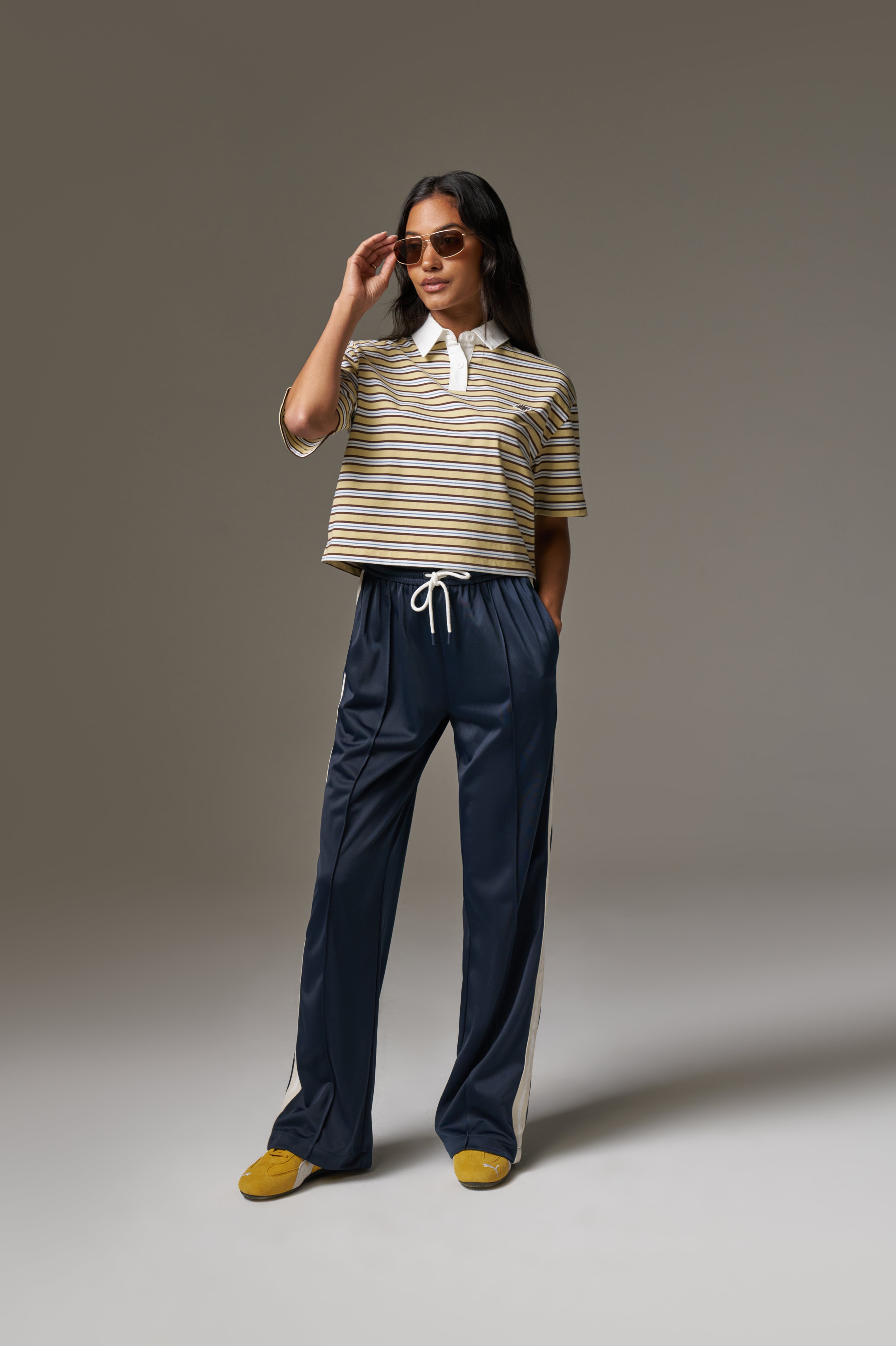 STRIPED POLO TEE - YELLOW