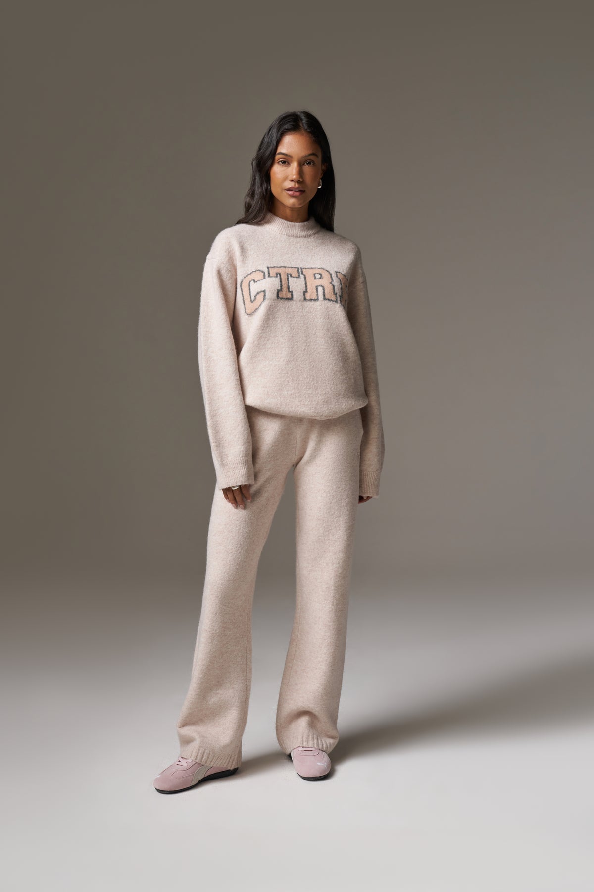 CTRE KNITTED SWEATSHIRT - PINK