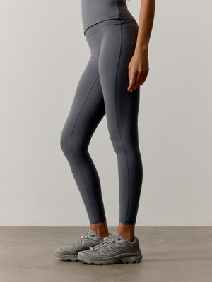 SCULPTING STRETCH EMBLEM LEGGINGS - GRAPHITE