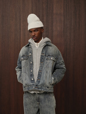 VINTAGE WASH DENIM JACKET - BLUE WASH