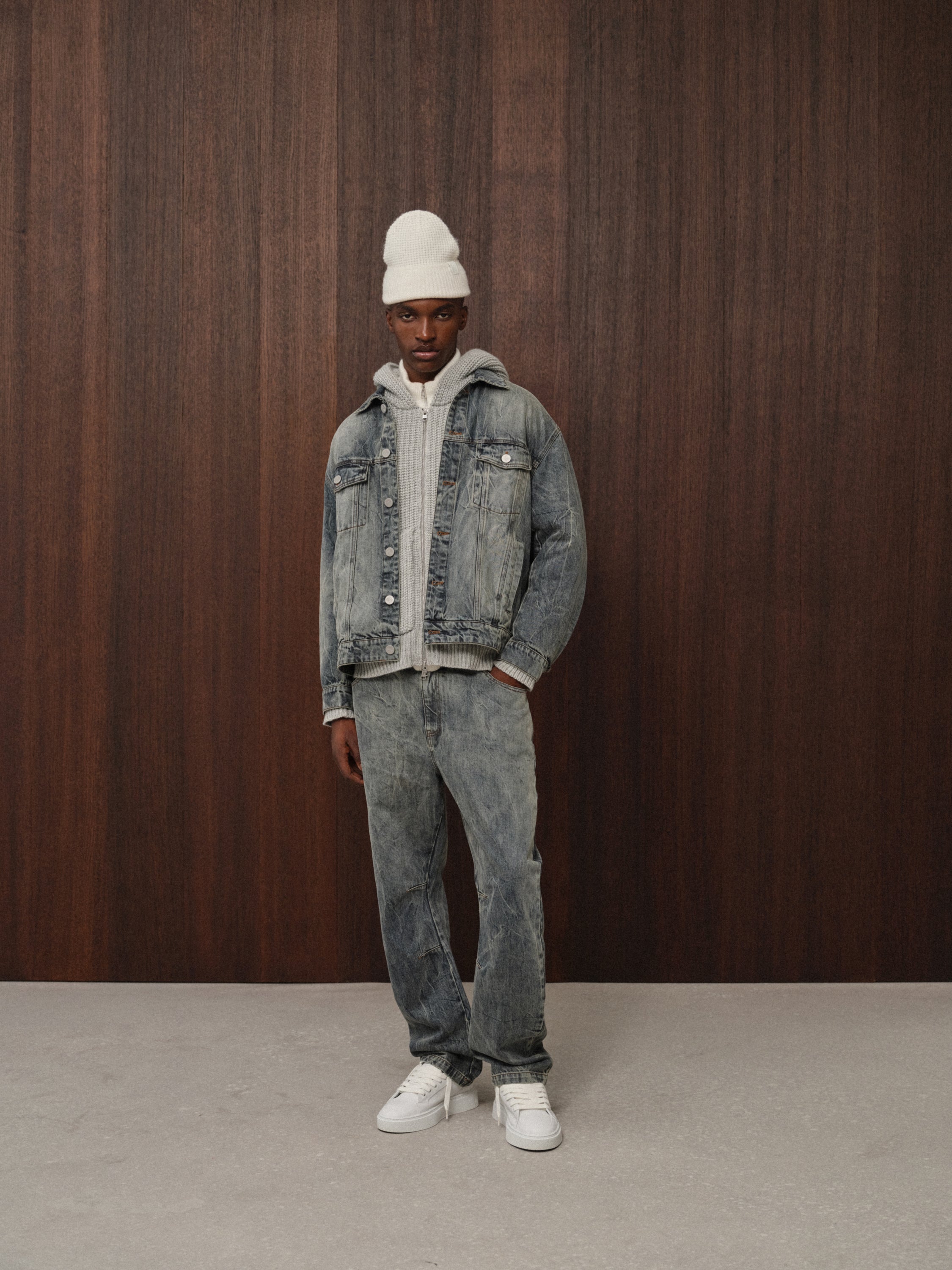 VINTAGE WASH DENIM JACKET - BLUE WASH