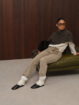 STRAIGHT LEG VINTAGE WASH JEANS - BROWN WASH