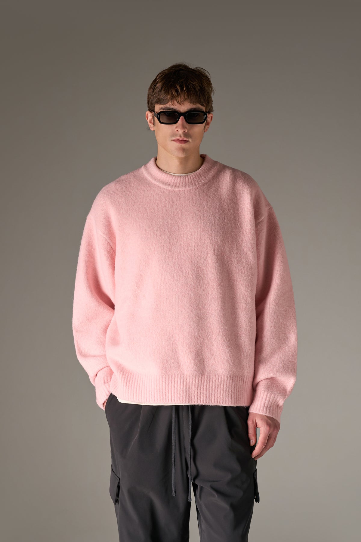 COPYRIGHT BRUSHED KNIT JUMPER - PINK