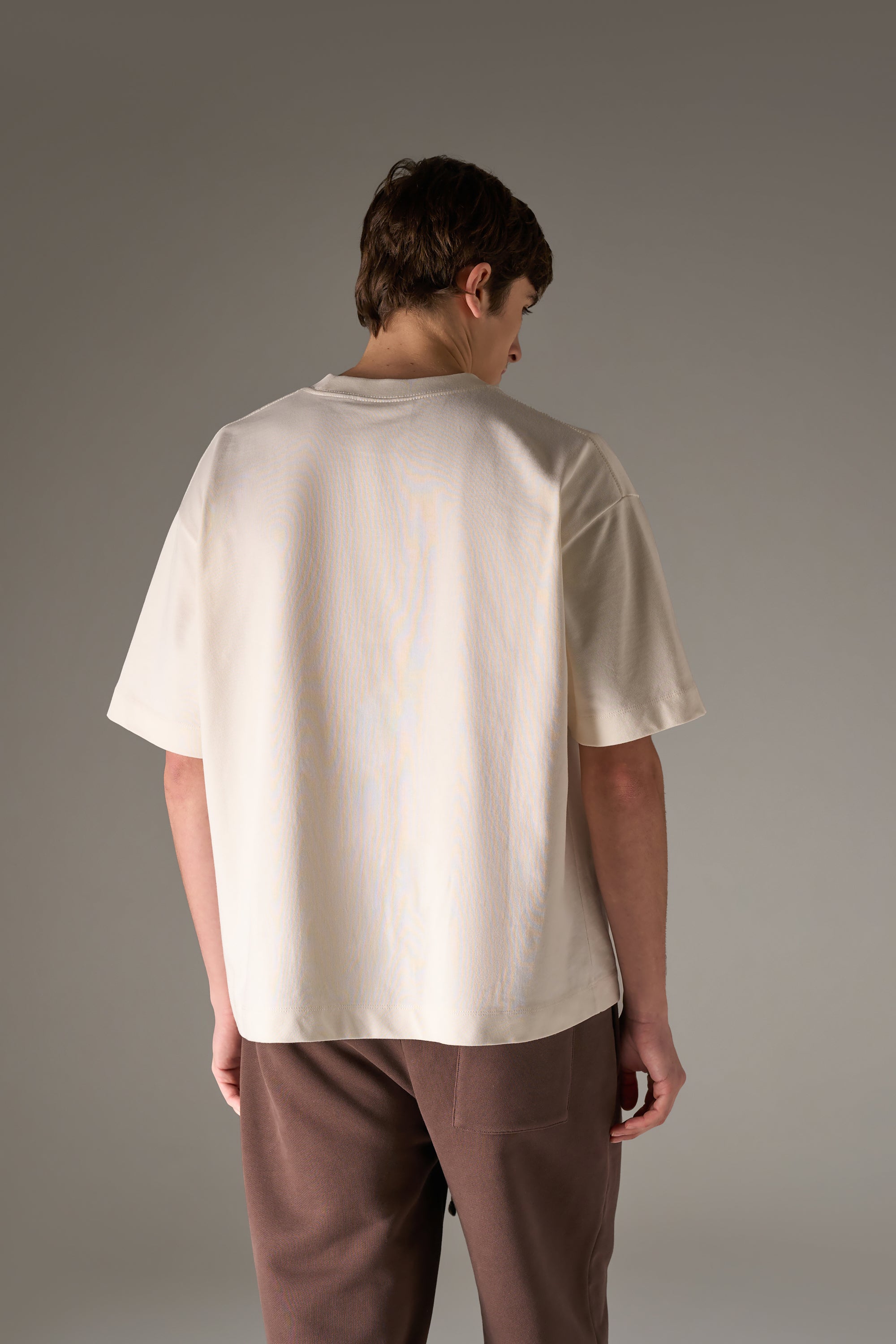 APPLIQUE MONOGRAM EMBLEM T-SHIRT - OFF WHITE