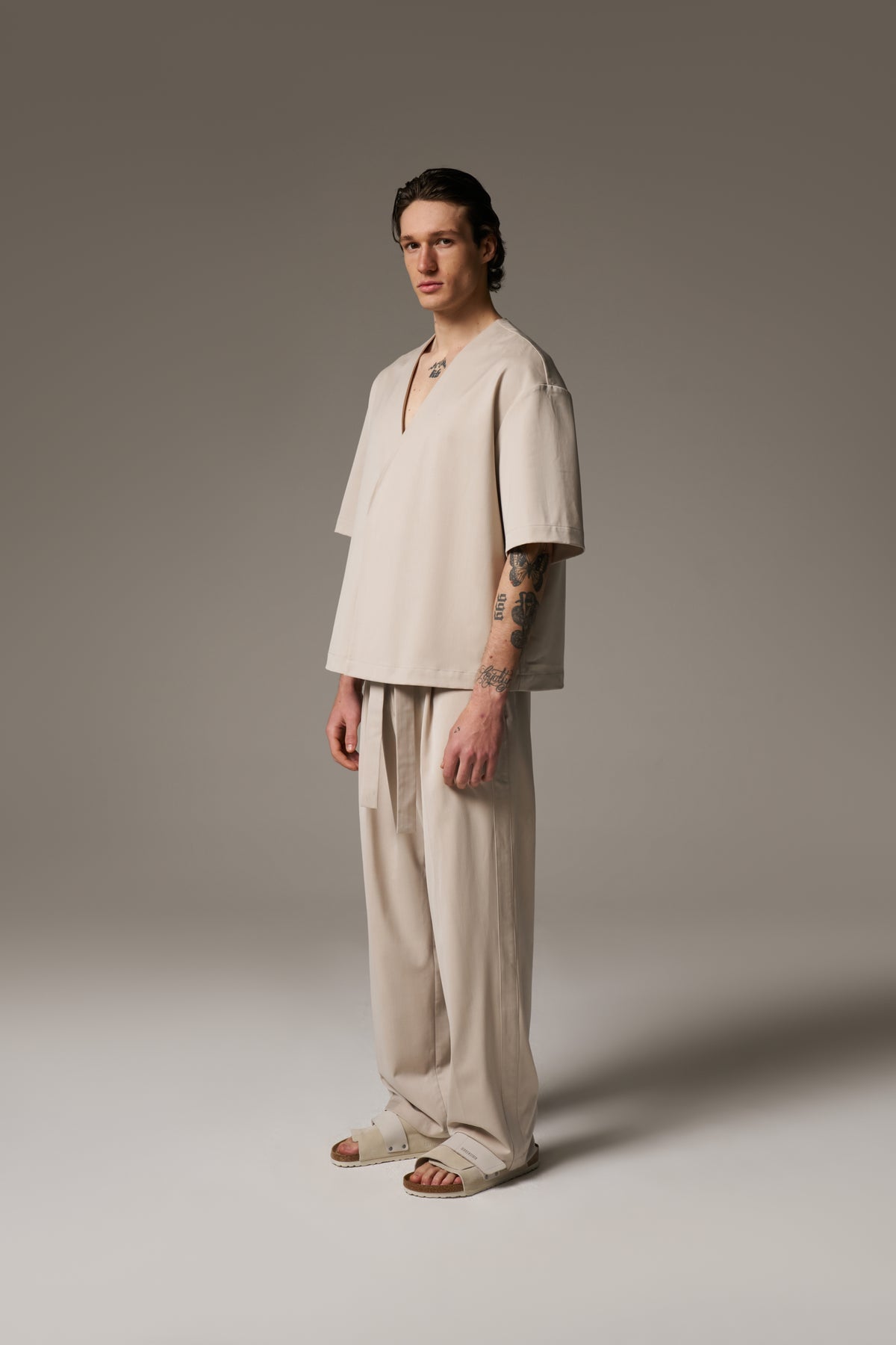 SMART WOVEN SHIRT - STONE