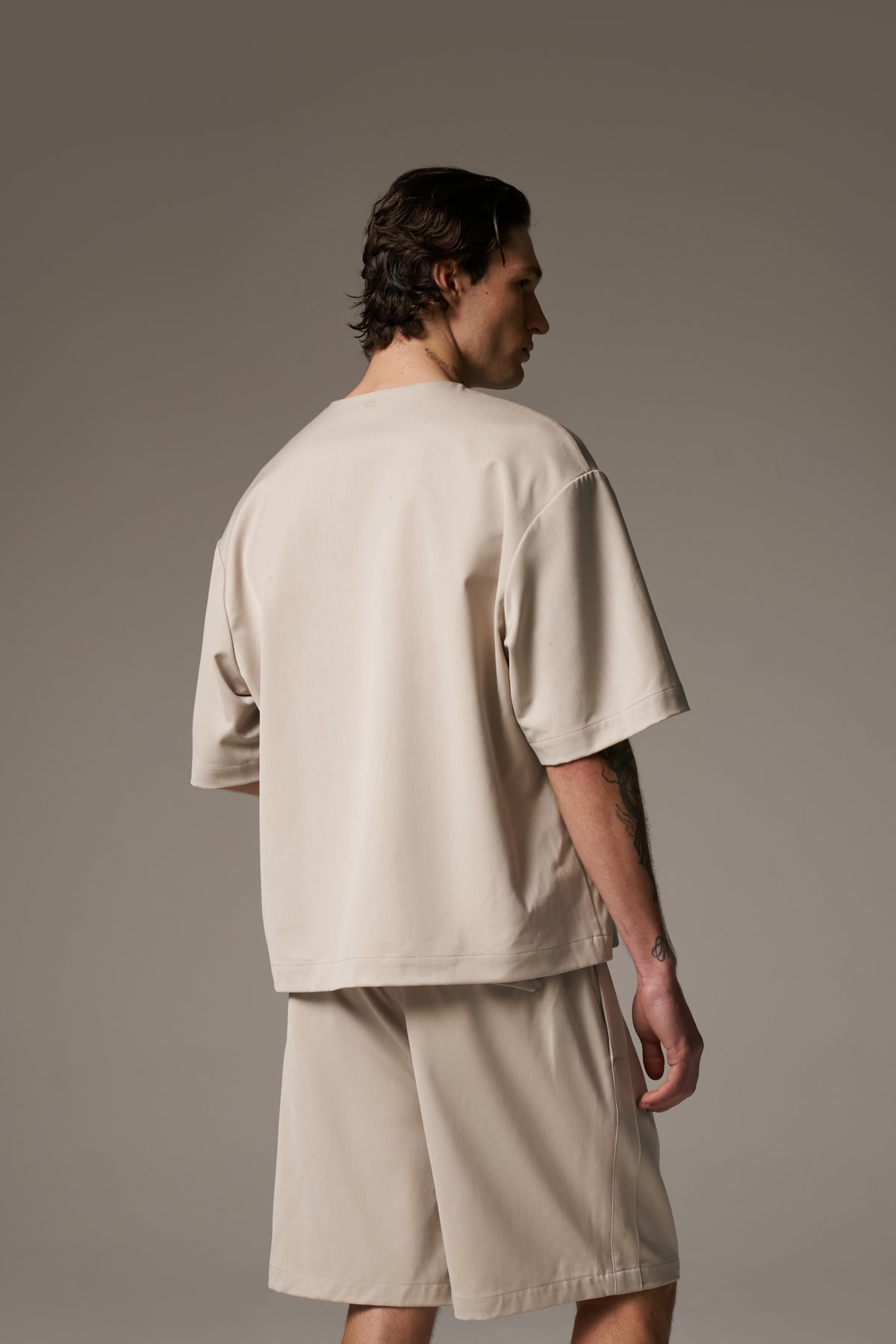 SMART WOVEN SHIRT - STONE