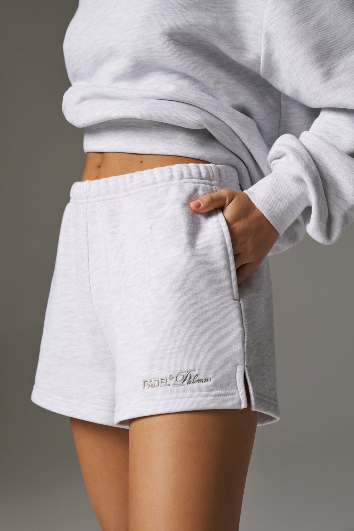 PADEL & PALOMAS JERSEY SHORTS - GREY MARL