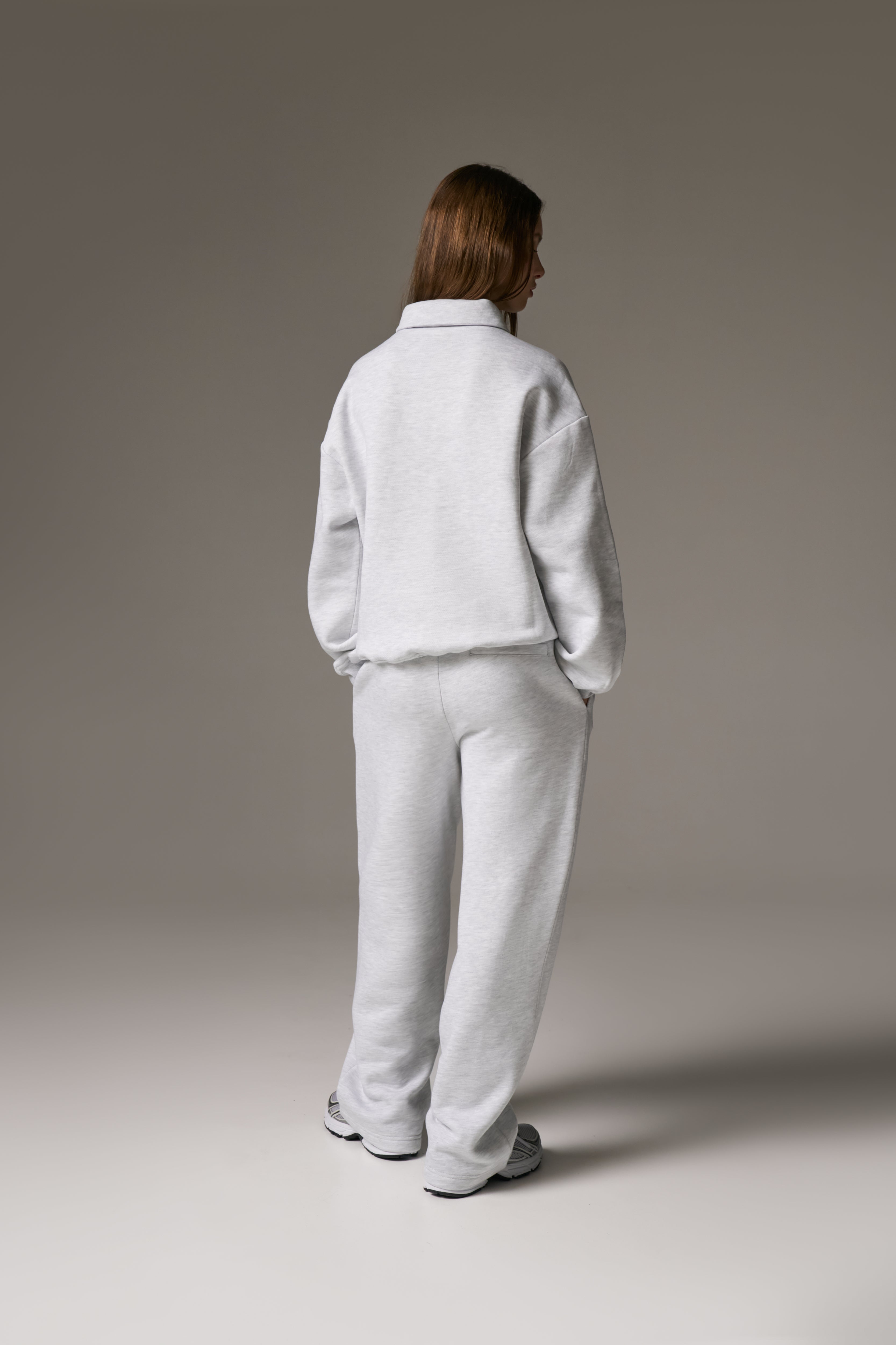 CTRE BUTTON THROUGH POLO - GREY MARL