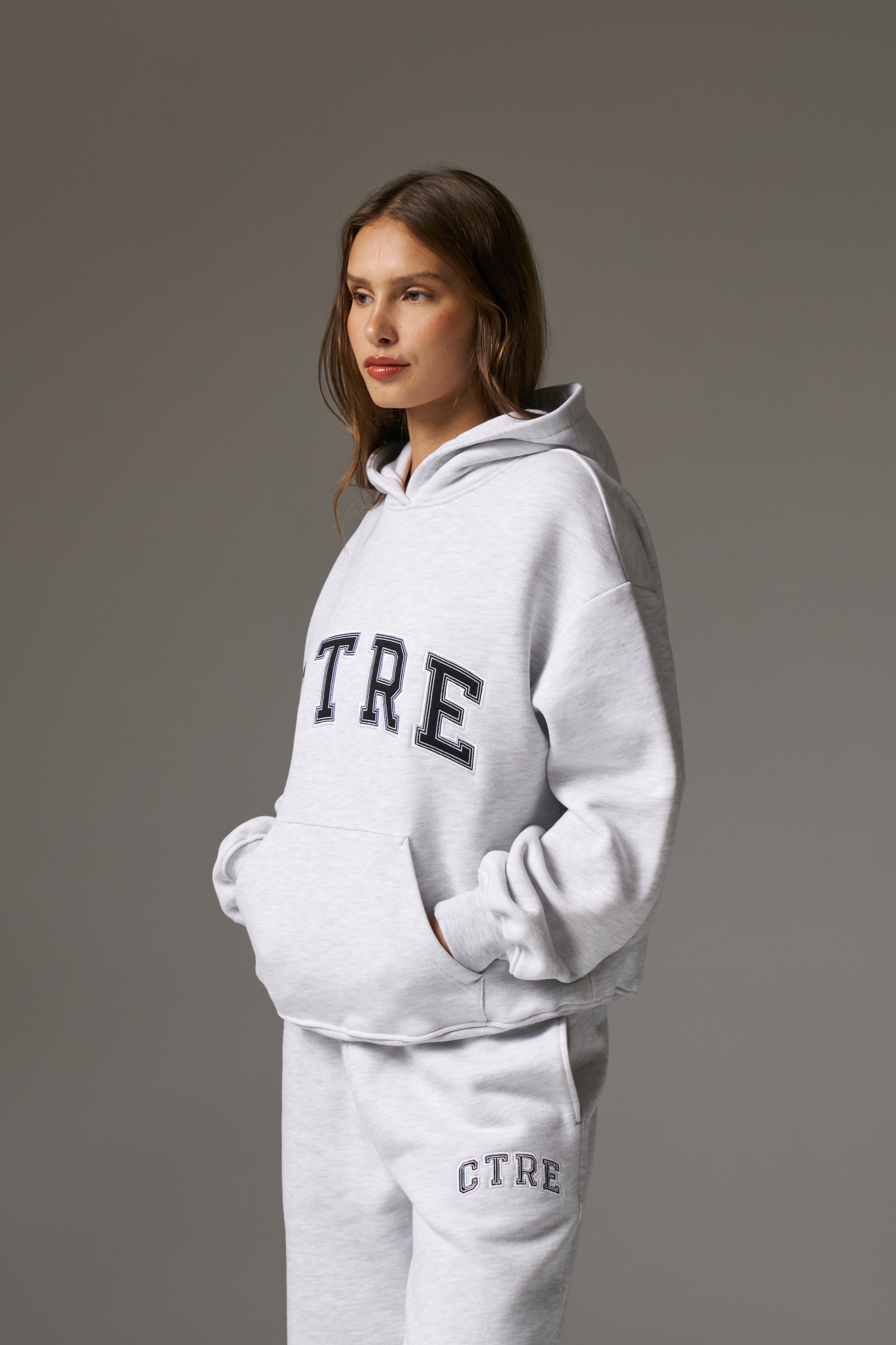 CTRE RELAXED HOODIE - GREY MARL