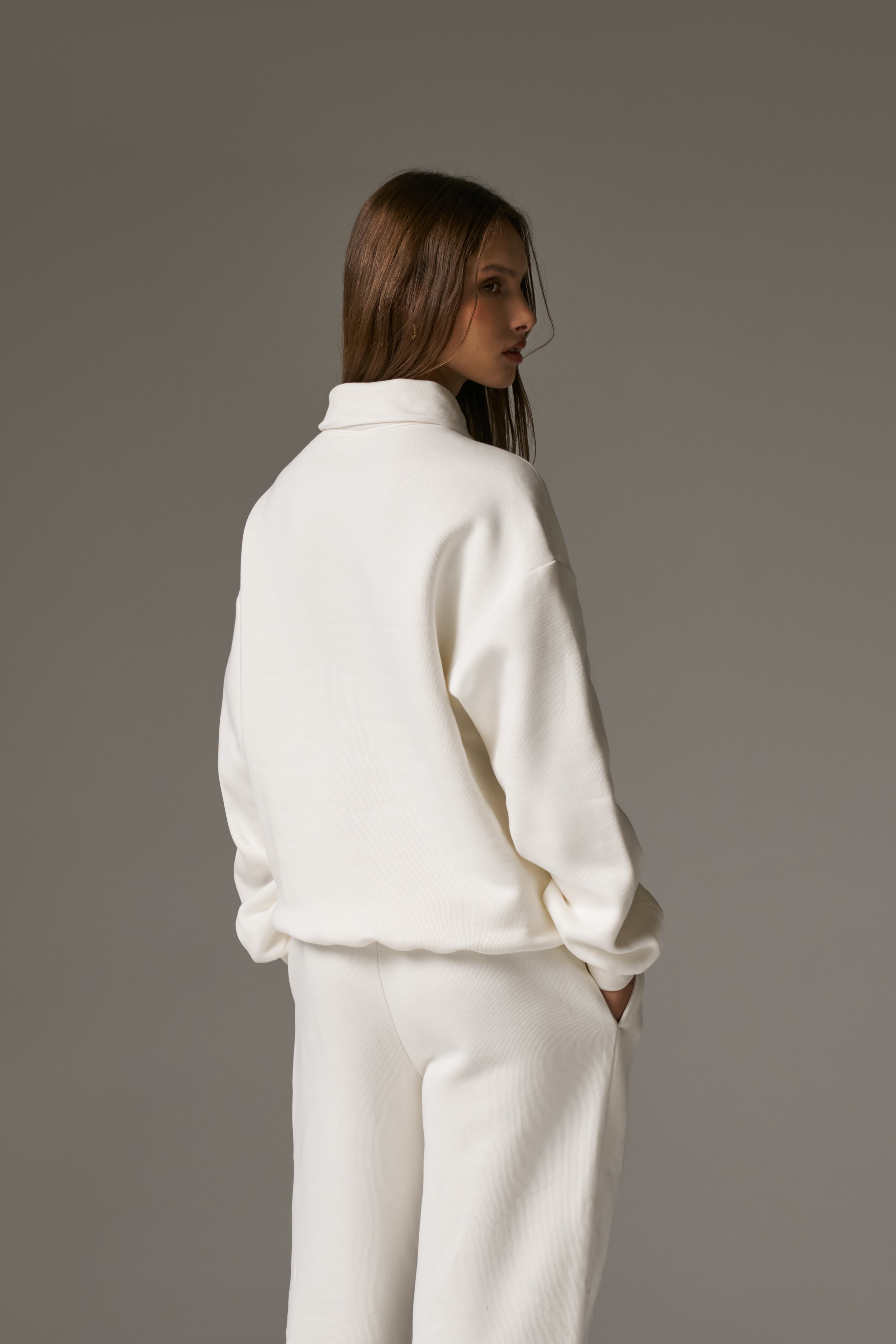 CTRE BUTTON THROUGH POLO - OFF WHITE