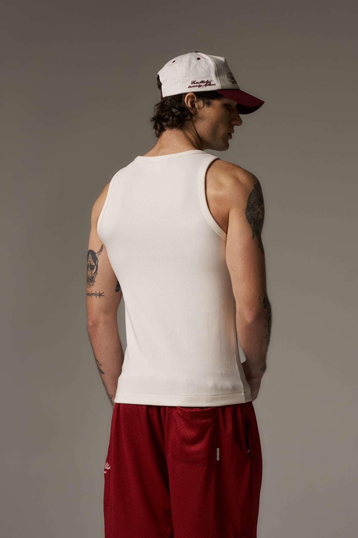 RIBBED VEST - OFF WHITE