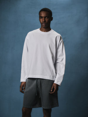 BLANK LONG SLEEVE T-SHIRT - WHITE