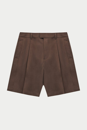SMART WOVEN SHORTS - BROWN