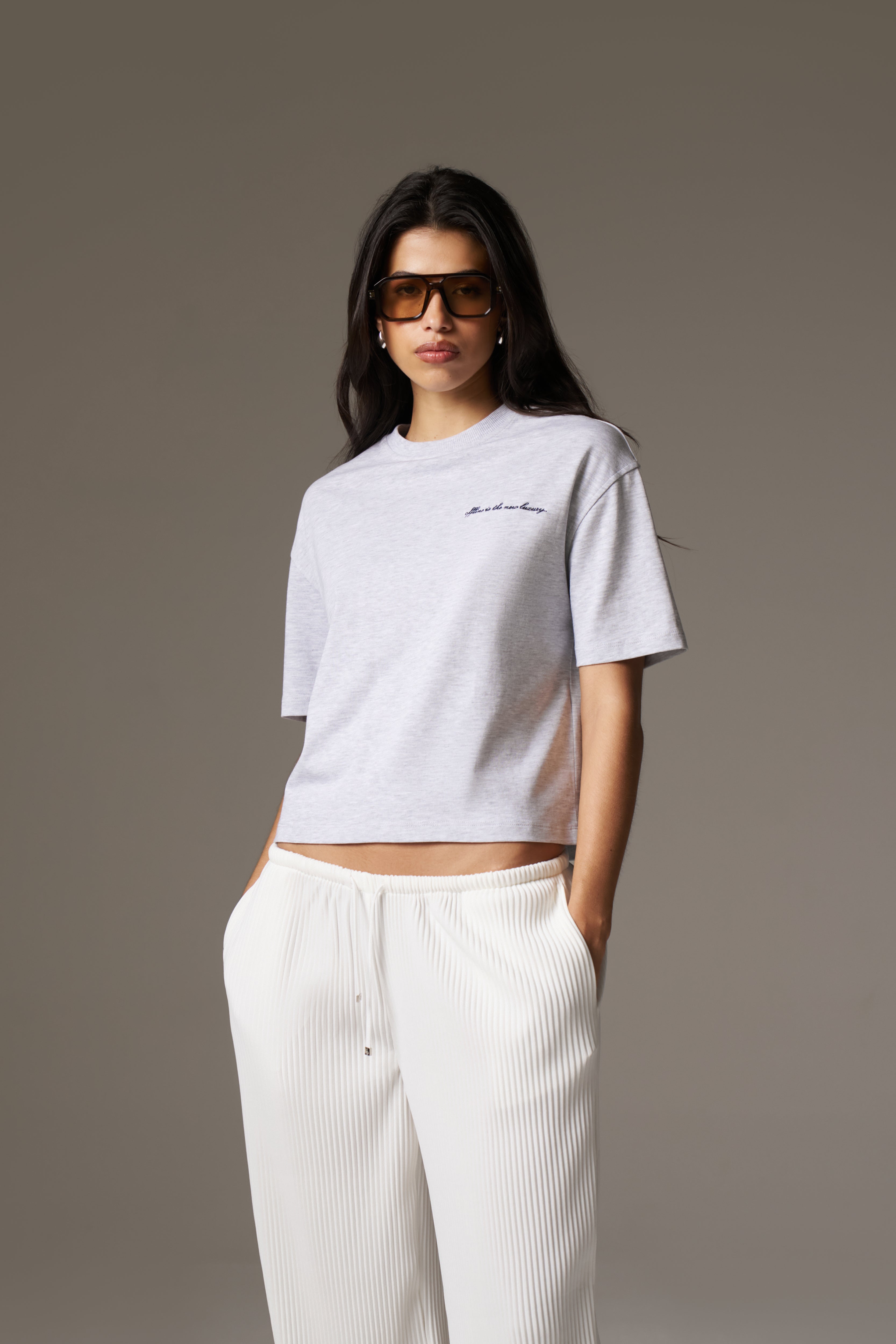 OFFLINE HOUR T-SHIRT - GREY MARL