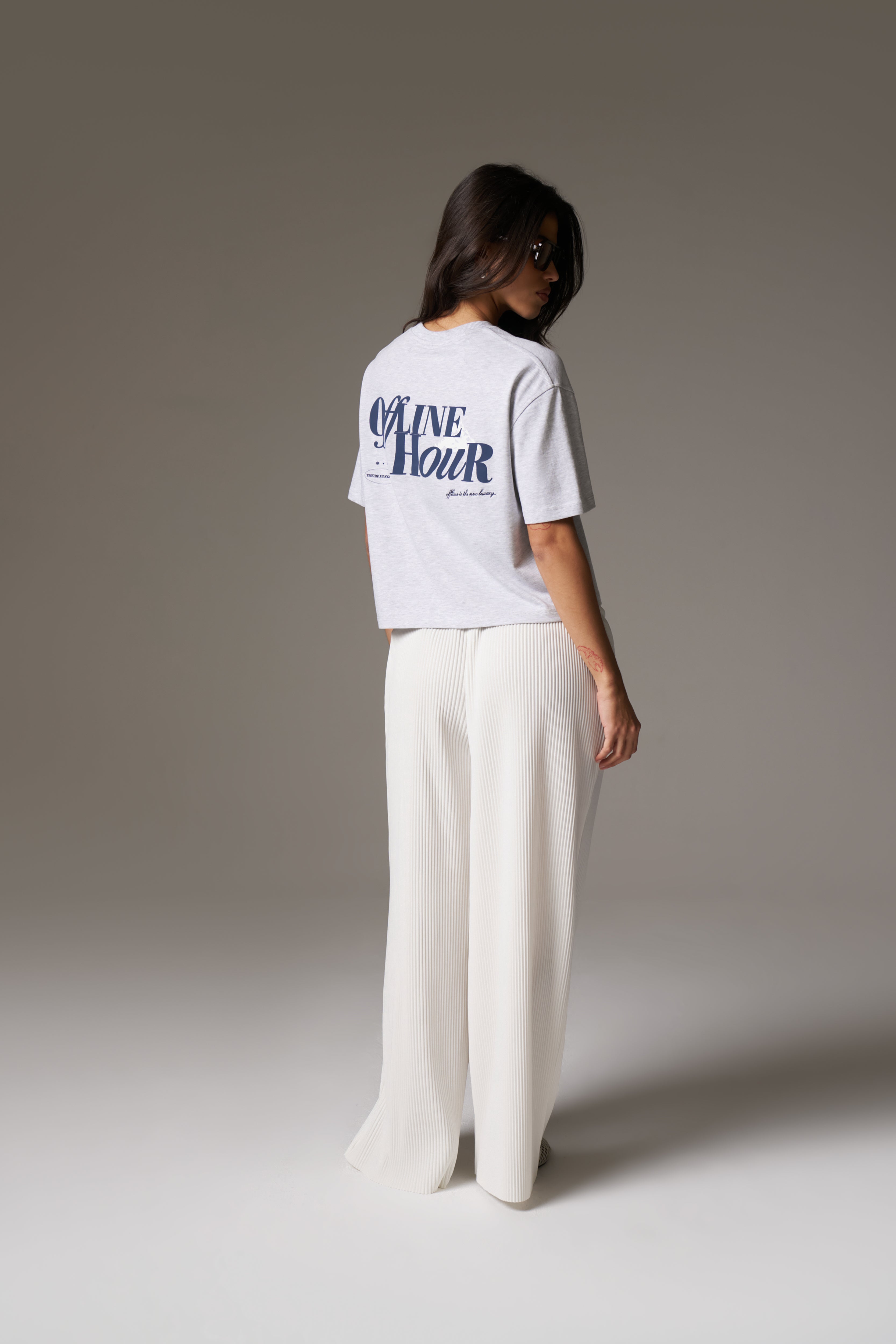 OFFLINE HOUR T-SHIRT - GREY MARL
