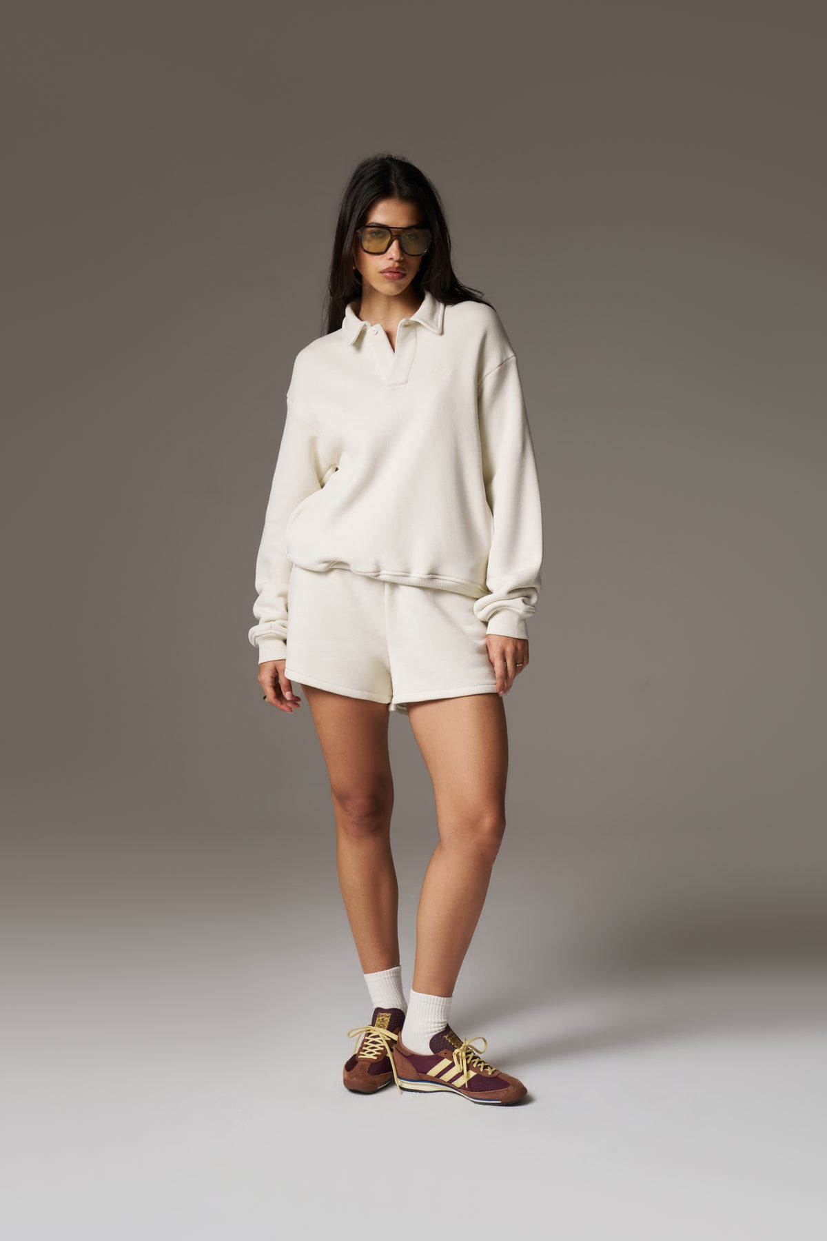 LAUNDERED CLASSICS BOYFRIEND SHORTS - ECRU
