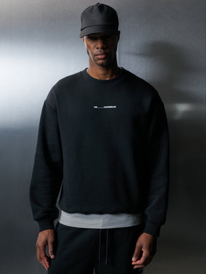 LUXURY IN MOTION GRAPHIC CREW - BLACK