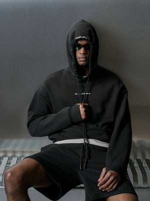 LUXURY IN MOTION GRAPHIC HOODIE - BLACK