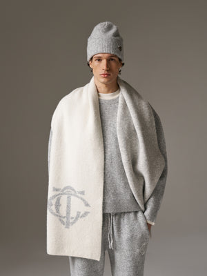 MONOGRAM SCARF - OFF WHITE