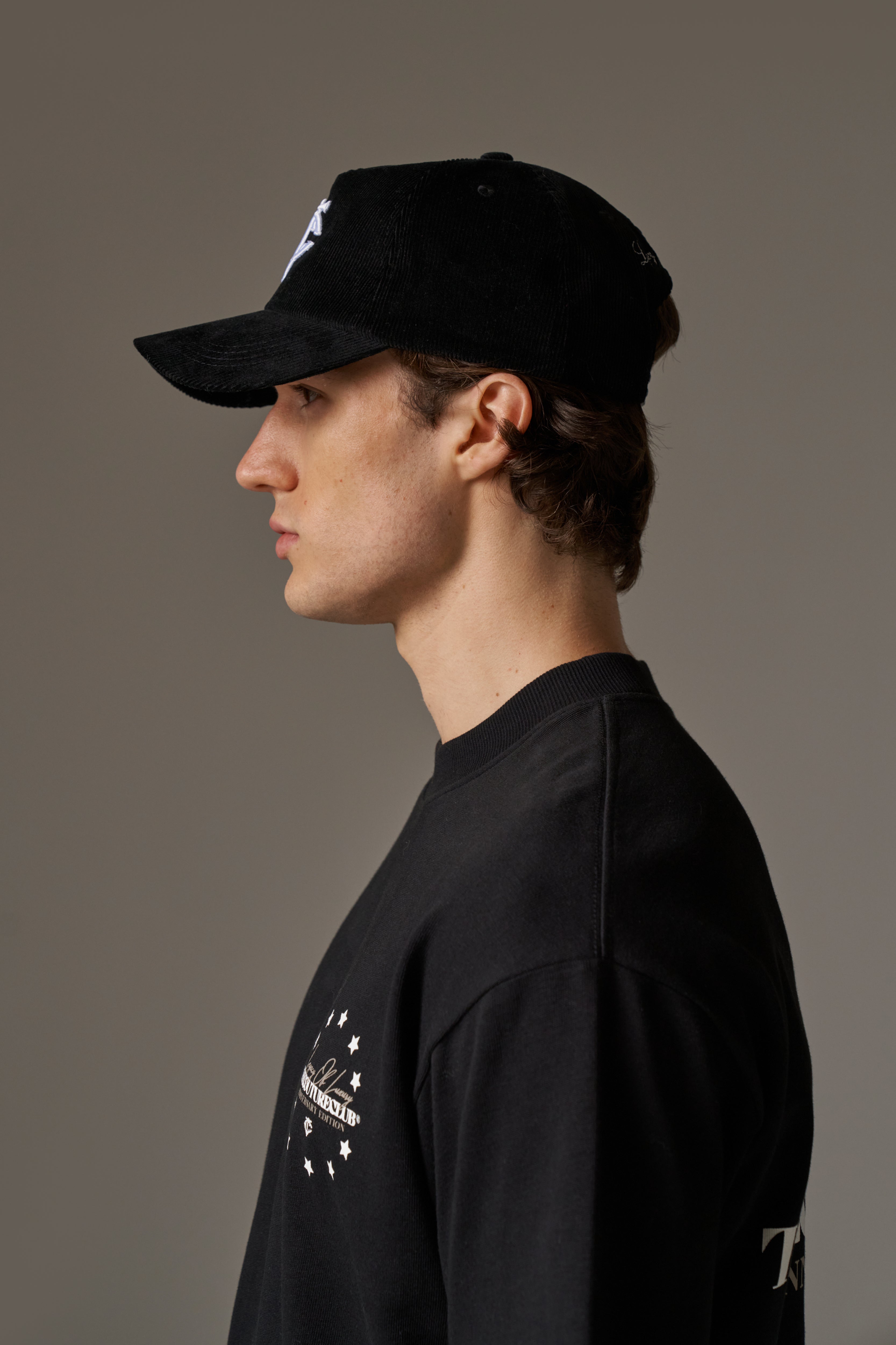 MONOGRAM CORD CAP - BLACK