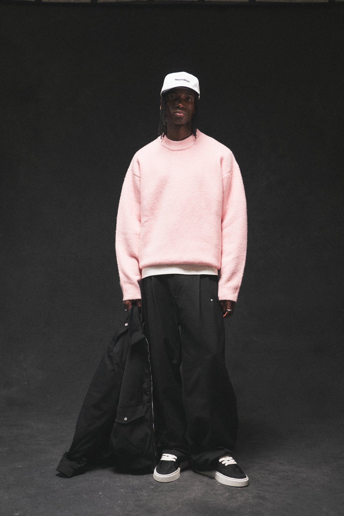 RIVET DETAIL TROUSERS - BLACK