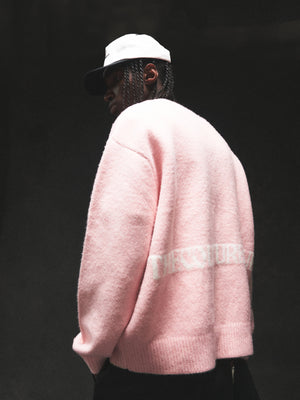 COPYRIGHT BRUSHED KNIT JUMPER - PINK