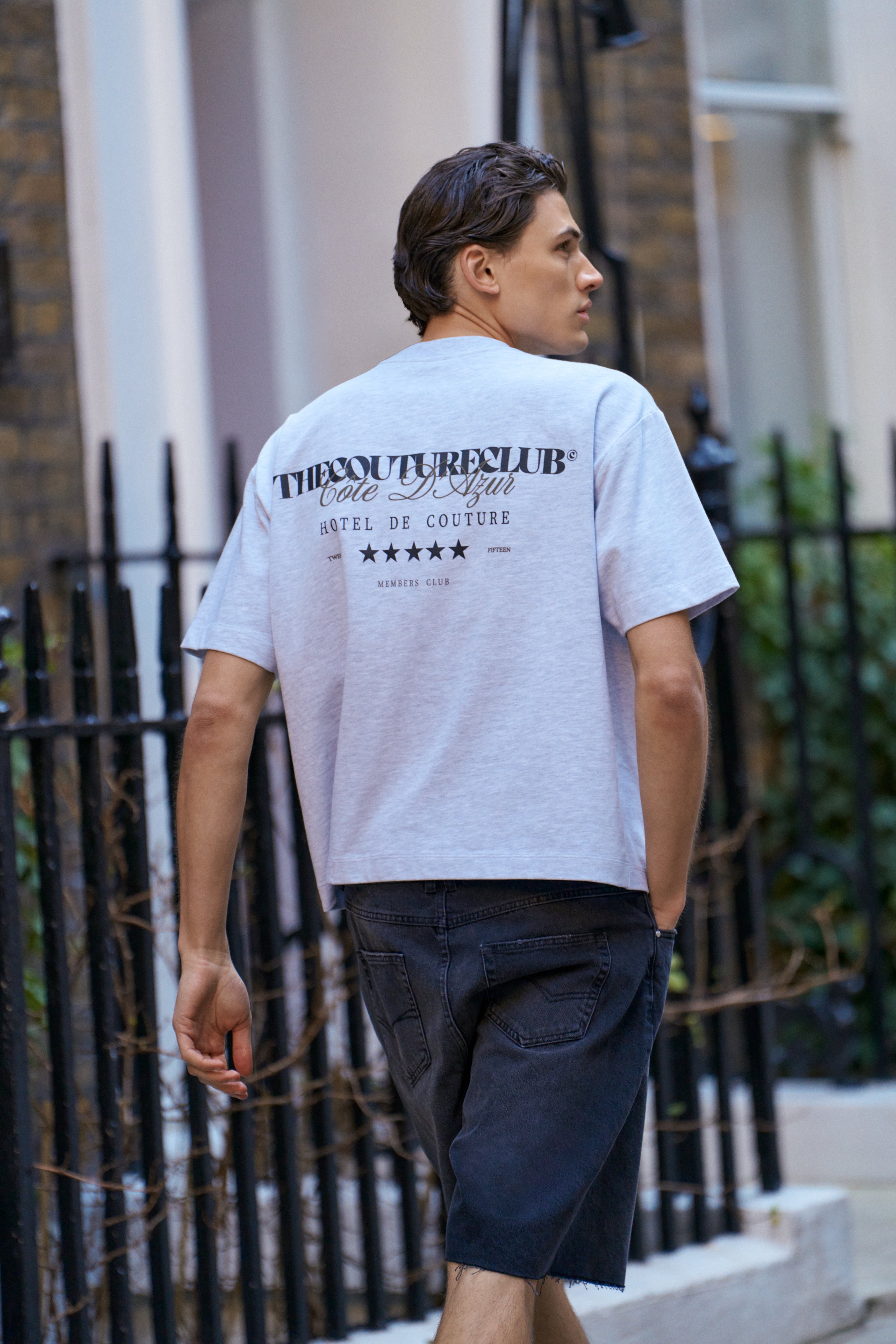 HOTEL DE COUTURE T-SHIRT - GREY MARL