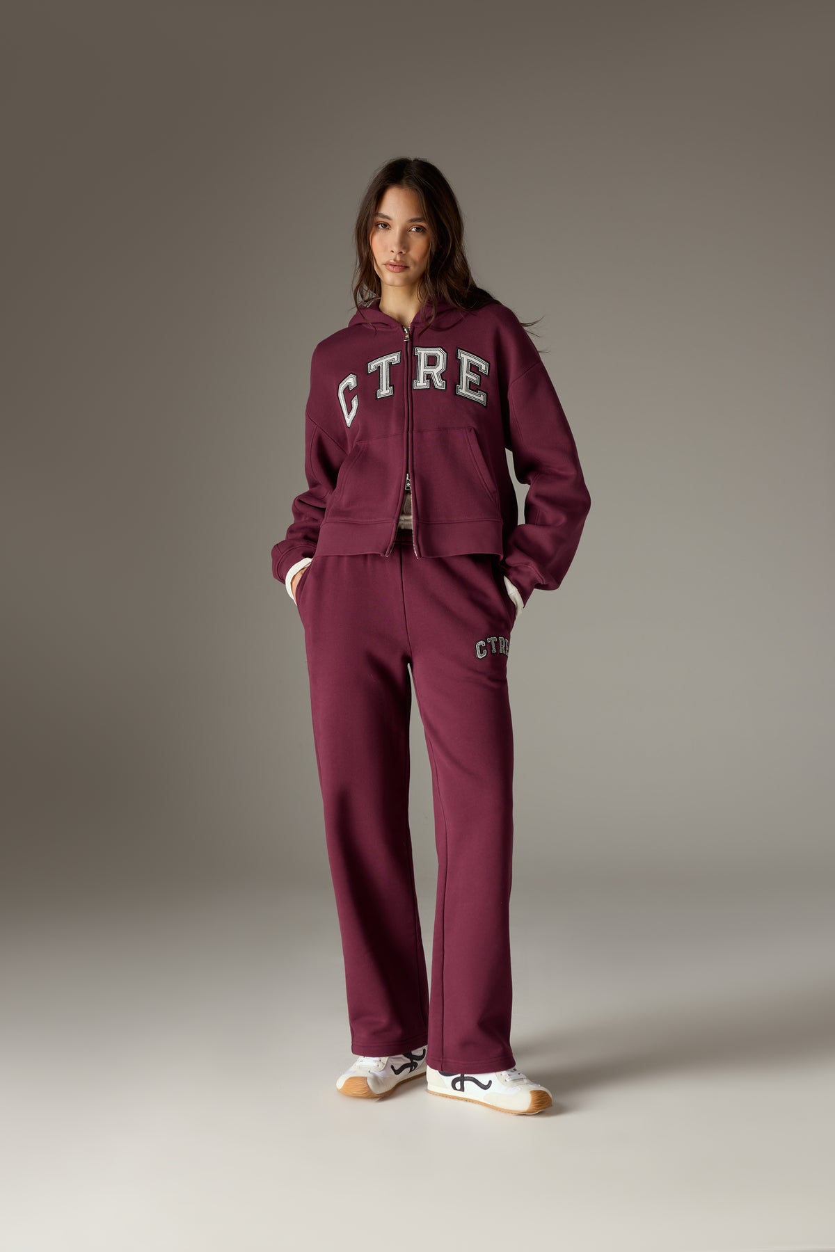 CTRE STRAIGHT LEG JOGGERS - PLUM