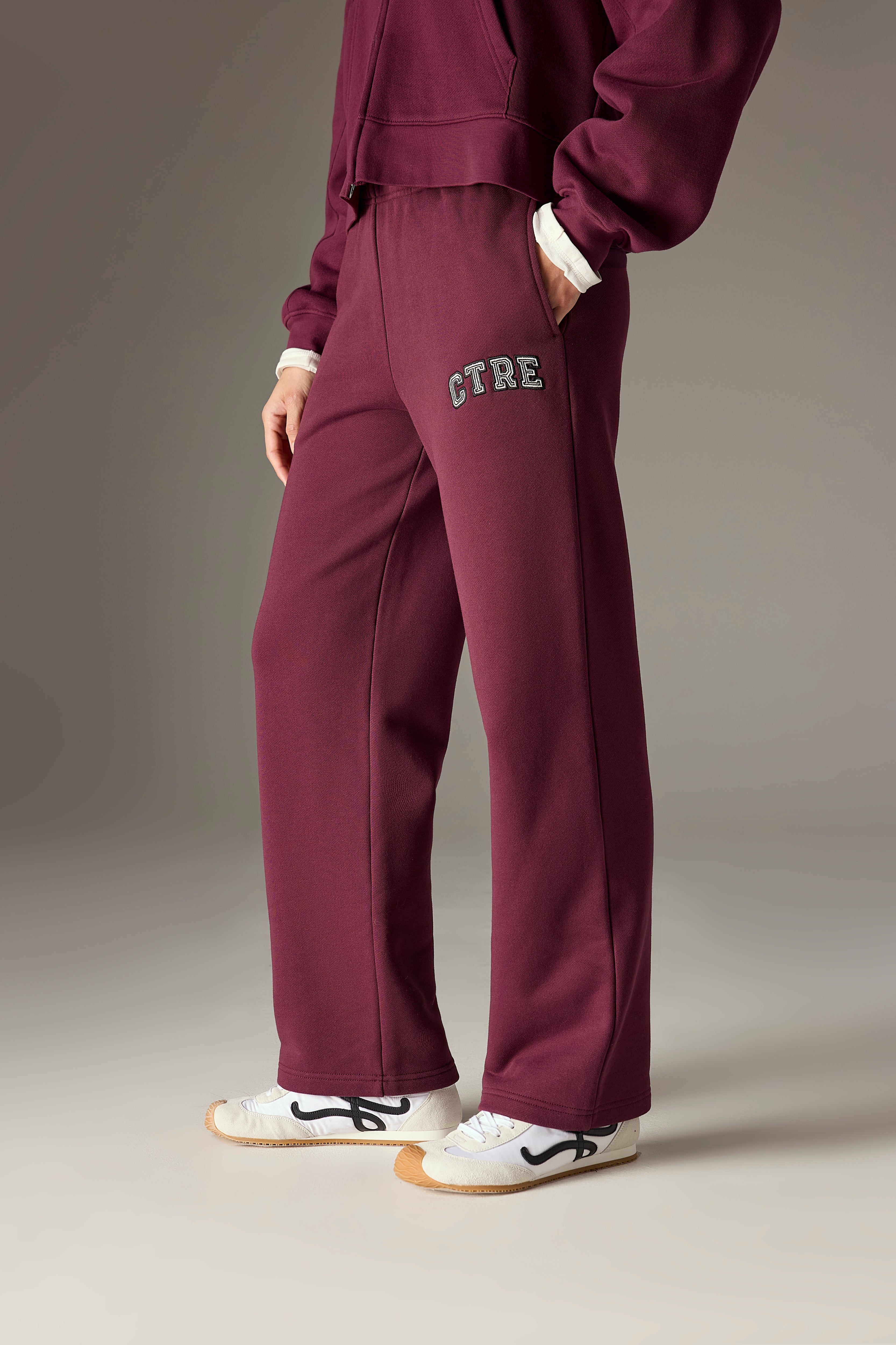 CTRE STRAIGHT LEG JOGGERS - PLUM