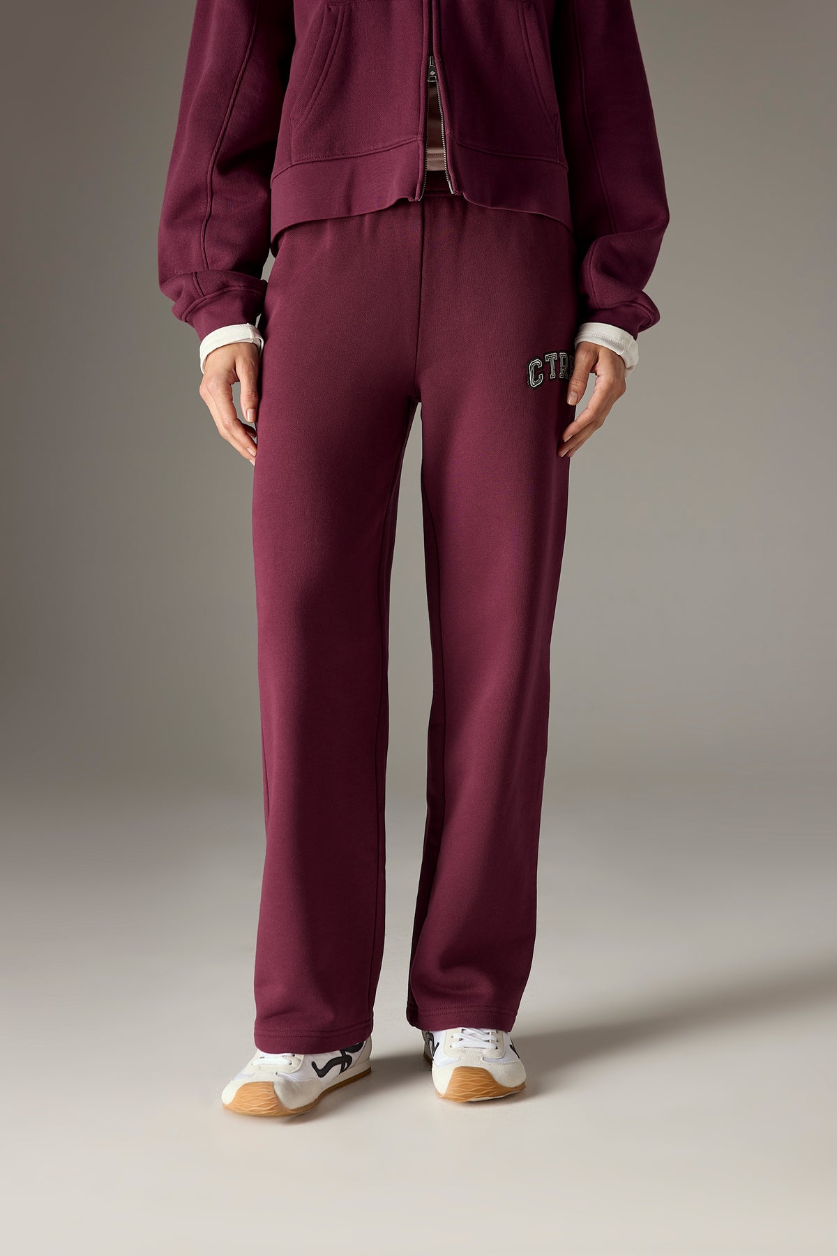 CTRE STRAIGHT LEG JOGGERS - PLUM