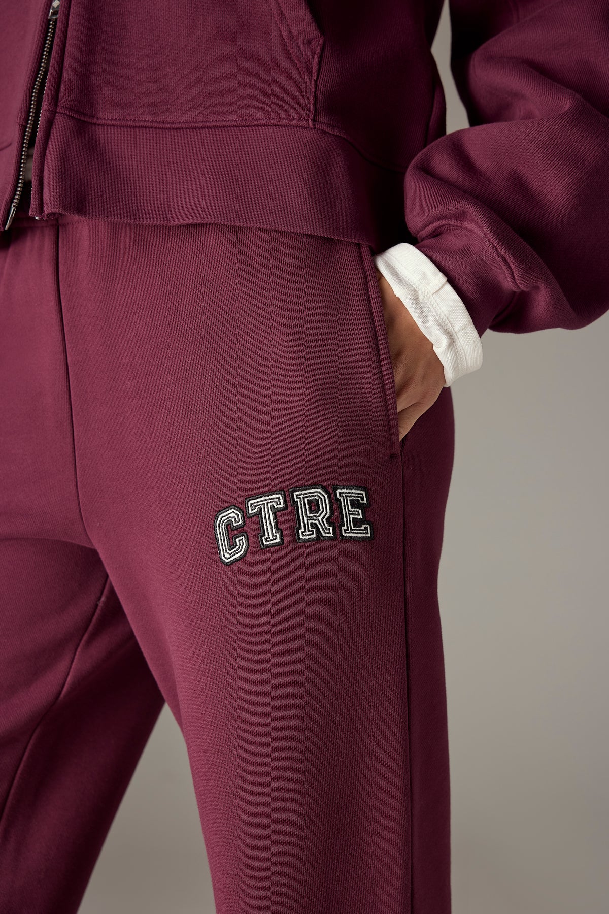 CTRE STRAIGHT LEG JOGGERS - PLUM