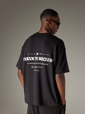 COPYRIGHT MULTI GRAPHIC T-SHIRT - BLACK