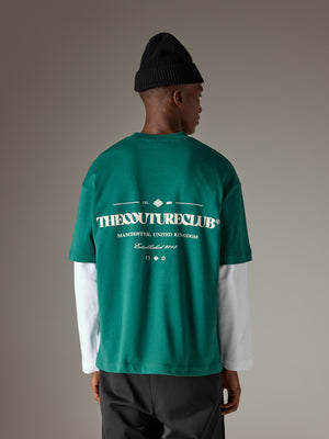 COPYRIGHT MULTI GRAPHIC T-SHIRT - FOREST GREEN