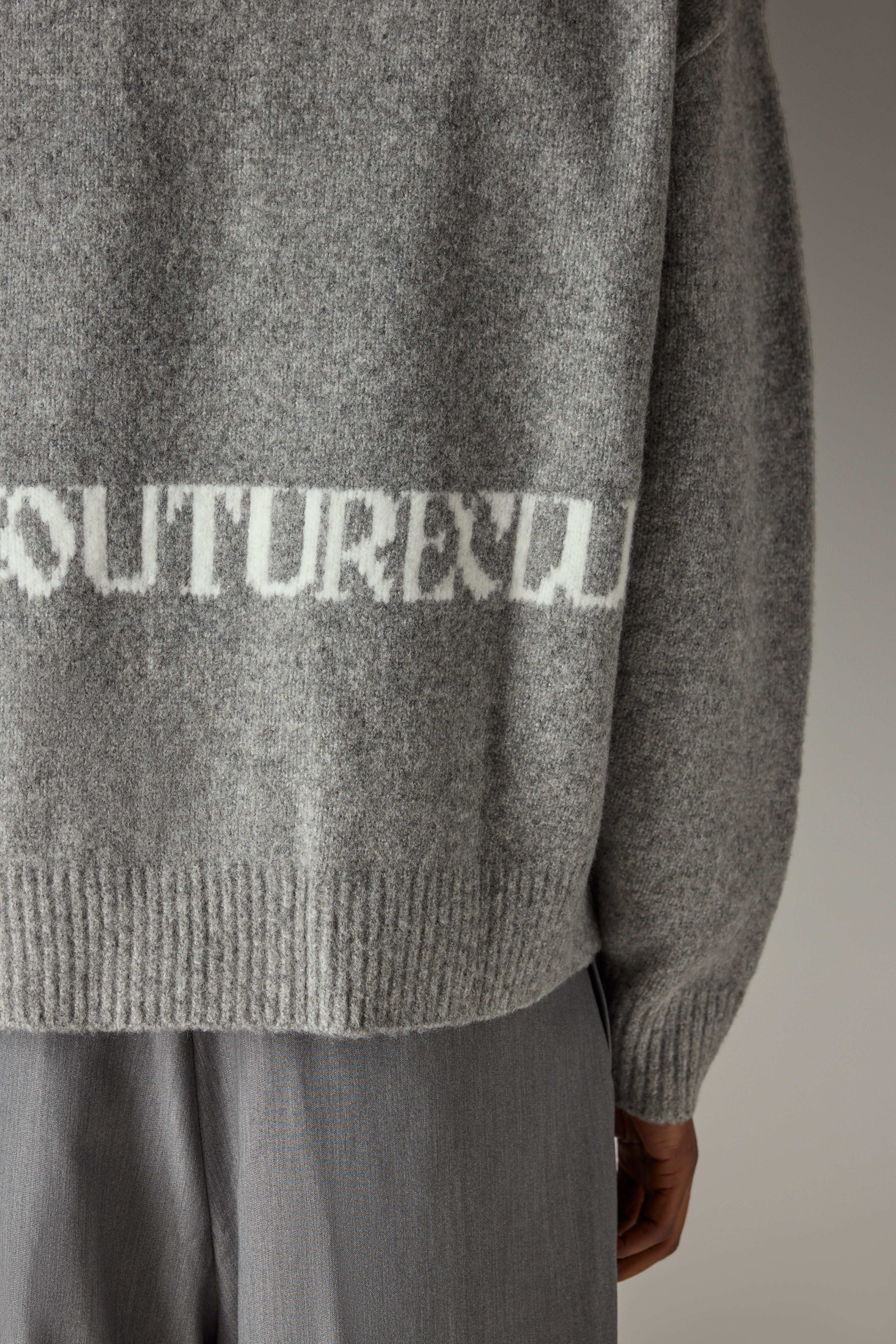 COPYRIGHT BRUSHED KNIT JUMPER - GREY MARL