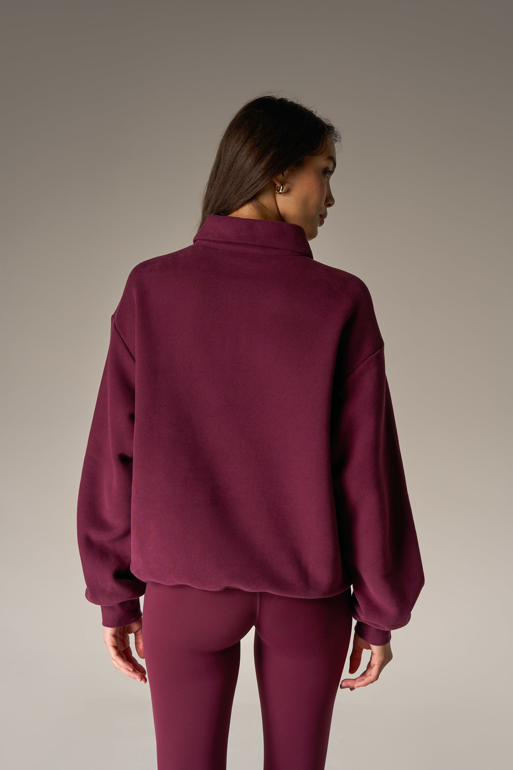 EMBLEM EMBROIDERED RUGBY POLO - PLUM