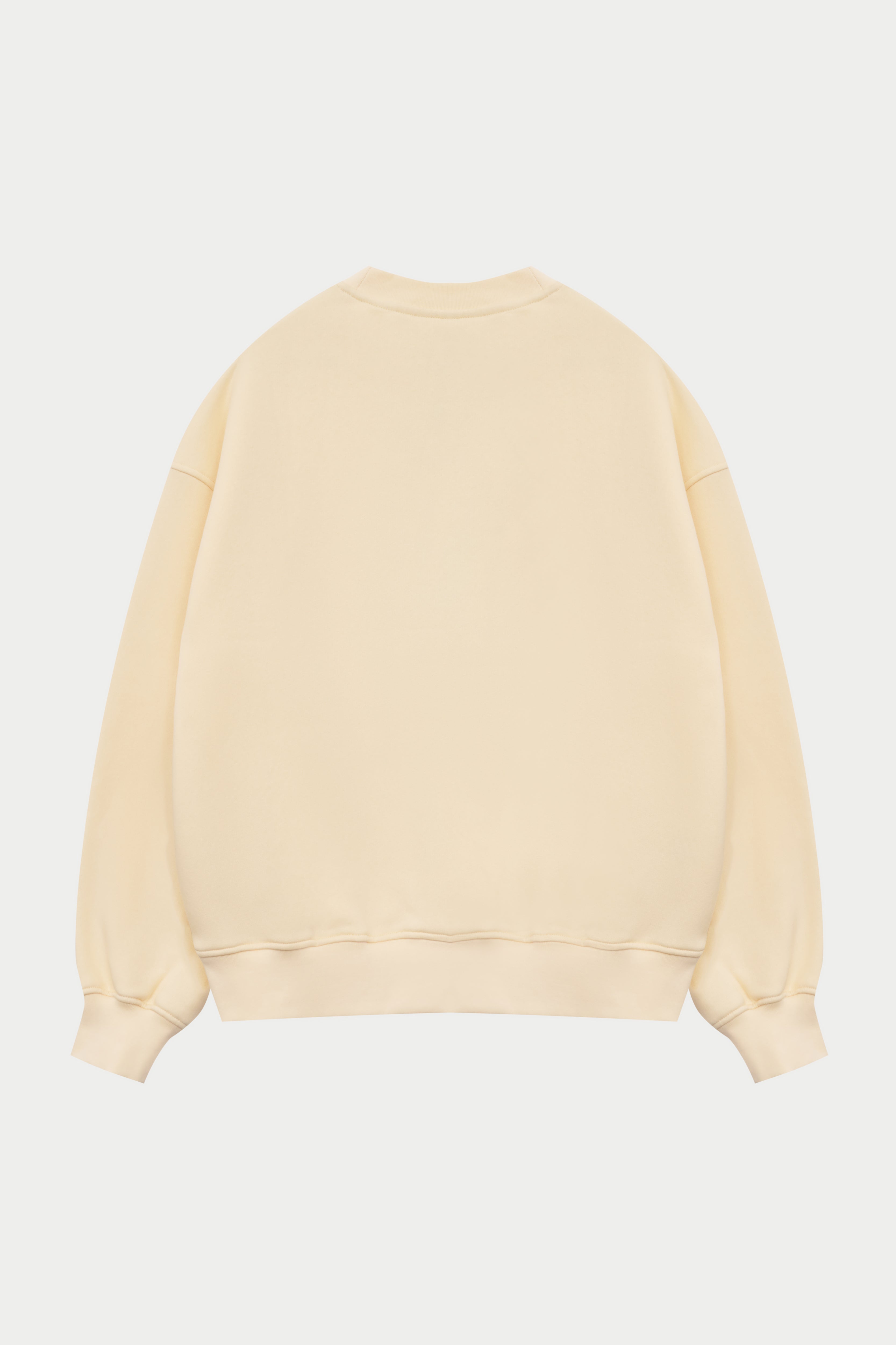 EMBLEM EMBROIDERED SWEATSHIRT - BUTTERMILK