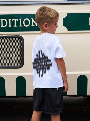 JUNIOR MOTION BLURRED T-SHIRT - WHITE