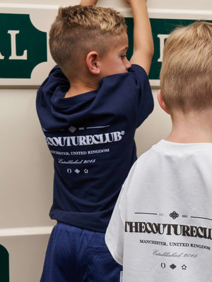 KIDS COPYRIGHT MULTI GRAPHIC T-SHIRT - NAVY