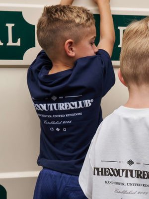 JUNIOR COPYRIGHT MULTI GRAPHIC T-SHIRT - NAVY