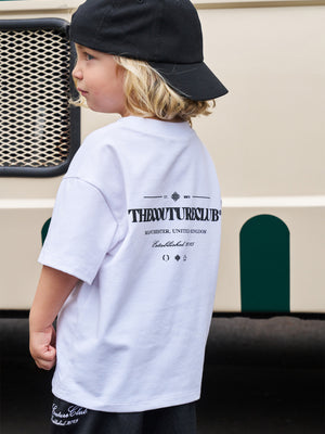 JUNIOR COPYRIGHT MULTI GRAPHIC T-SHIRT - WHITE