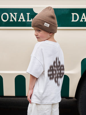 KIDS MOTION BLURRED T-SHIRT - OFF WHITE