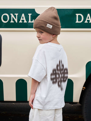 KIDS MOTION BLURRED T-SHIRT - OFF WHITE
