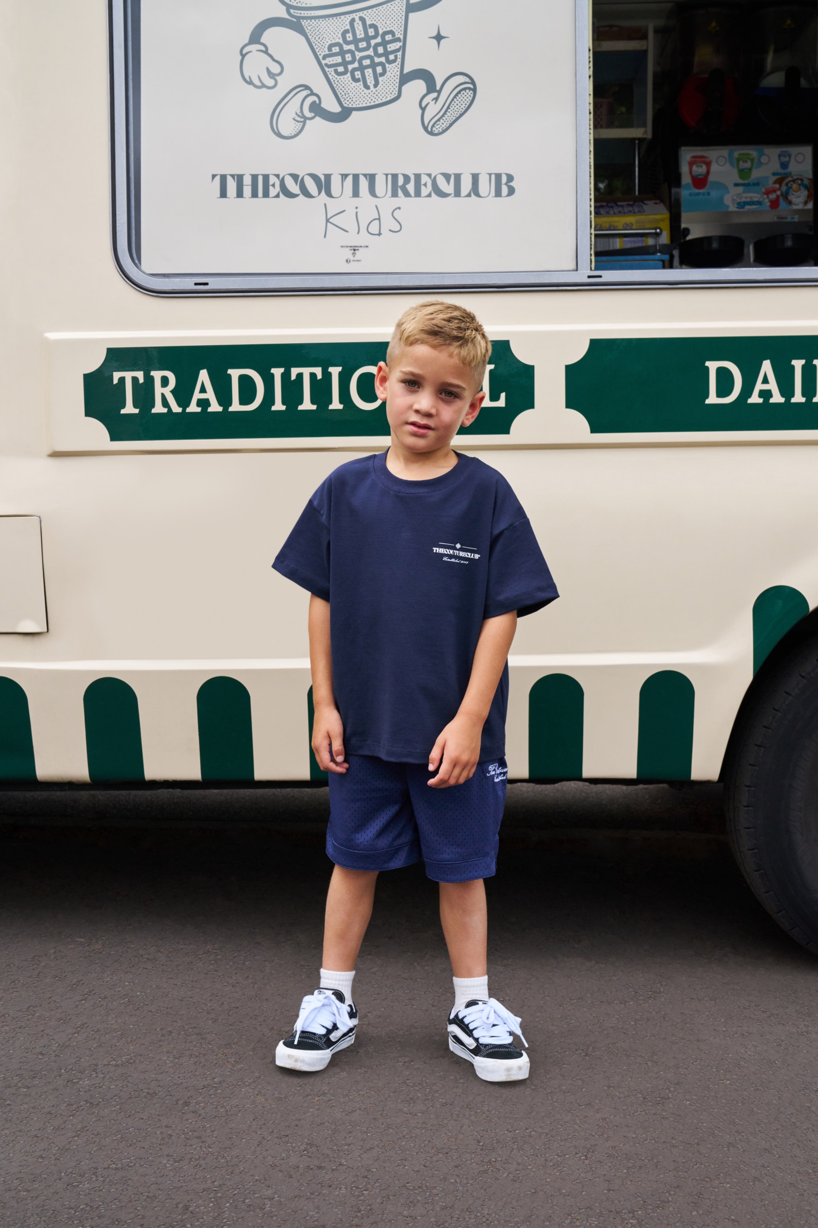JUNIOR COPYRIGHT MULTI GRAPHIC T-SHIRT - NAVY