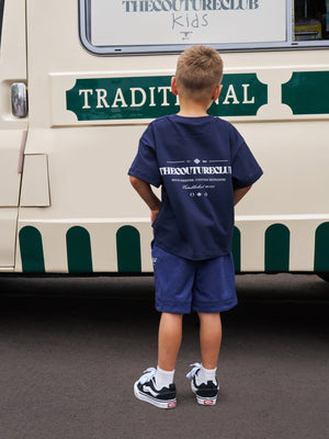KIDS COPYRIGHT MULTI GRAPHIC T-SHIRT - NAVY