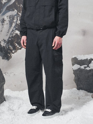 RIPSTOP CARGO TROUSERS - BLACK