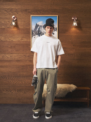 DOUBLE MICRO COPYRIGHT PRINT T-SHIRT - WHITE