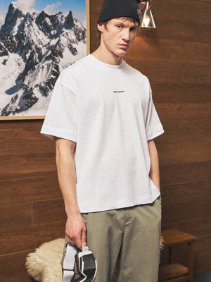 DOUBLE MICRO COPYRIGHT PRINT T-SHIRT - WHITE