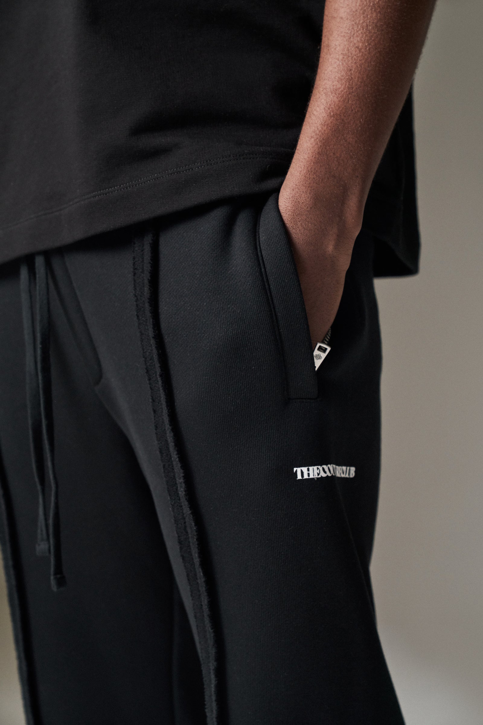 COPYRIGHT STRAIGHT LEG JOGGERS - BLACK