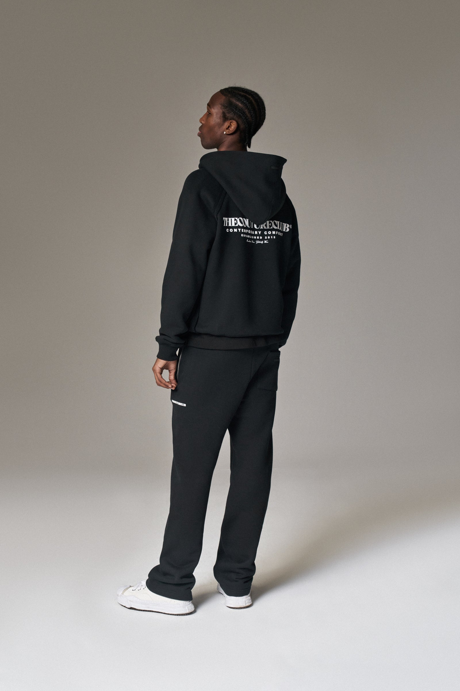 COPYRIGHT QUARTER ZIP HOODIE - BLACK – The Couture Club