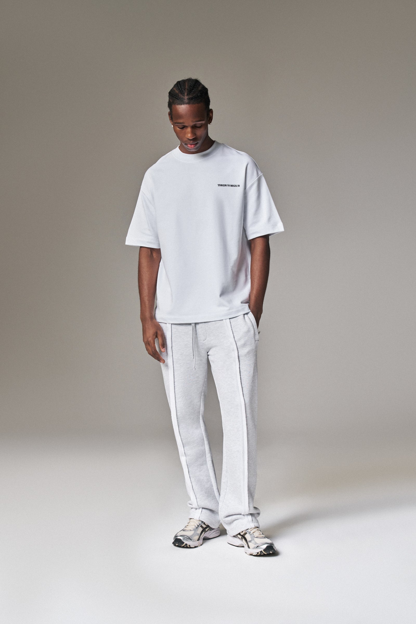 COPYRIGHT STRAIGHT LEG JOGGERS - GREY MARL